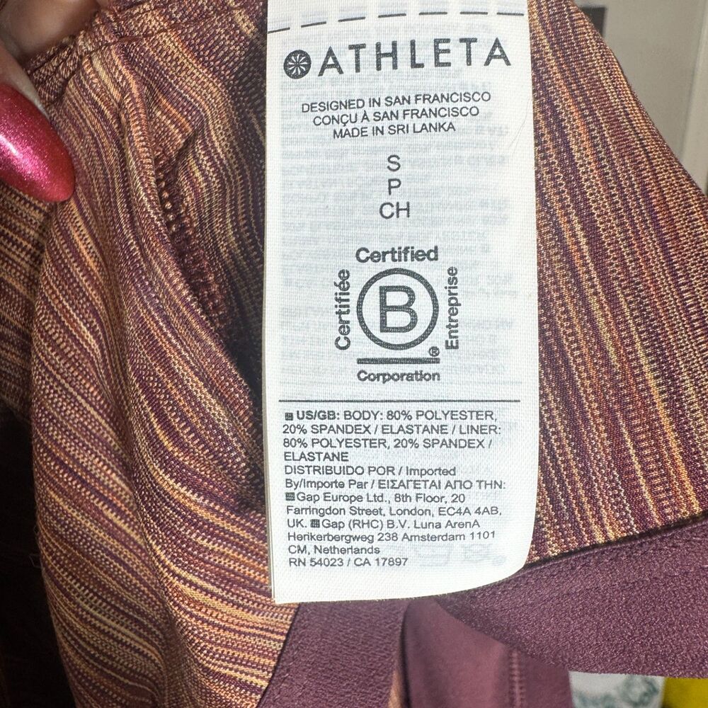Athleta Transcend 7/8 Leggings M NWT Nova Dye Brown High Rise - Picture 7 of 8
